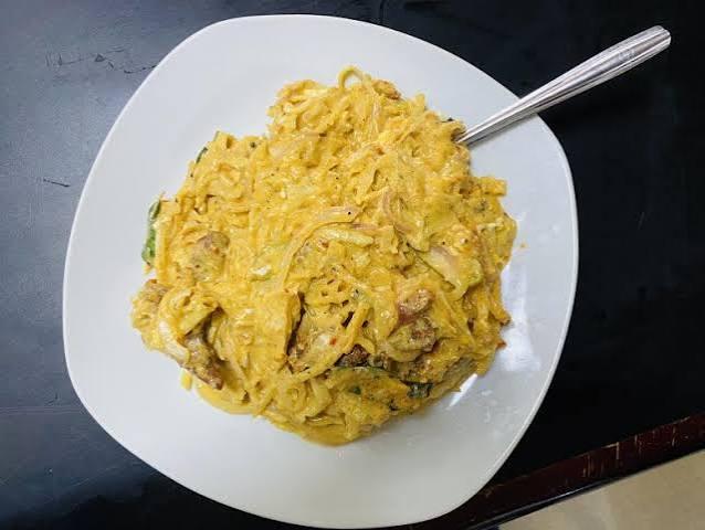 Cheese Kottu — Melted cheese layered over kottu roti with egg, chicken, beef, or mix. at Food Cabin Galle